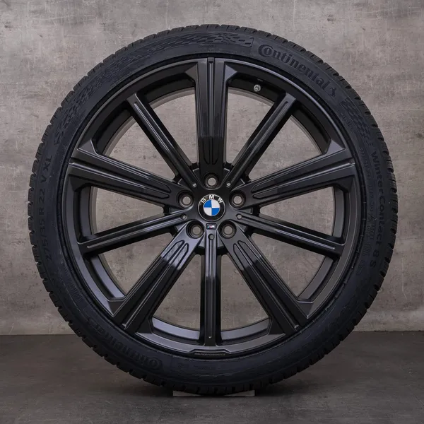 42313-styling-749-m-original-bmw-x5-x6-winterraeder-22-zoll-g05-g06-felgen-styling-749-m-6893544-6893545-schwarz-m OEM BMW X5 X6 snow tire packages 22 inch G05 G06 Rims Styling 749 M 6893544 6893545 black matt