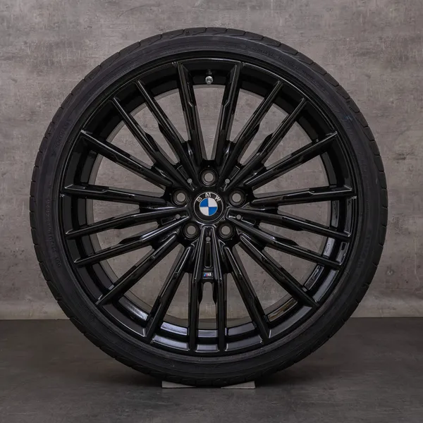 OEM BMW 8 Series rims 20 inch G14 G15 G16 Gran Coupe summer wheels Styling 729 M 8072025 8072026 black gloss