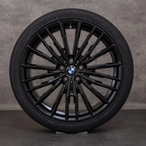 OEM BMW 8 Series rims 20 inch G14 G15 G16 Gran Coupe summer wheels Styling 729 M 8072025 8072026 black gloss
