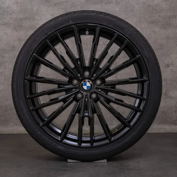 OEM BMW 8 Series rims 20 inch G14 G15 G16 Gran Coupe summer wheels Styling 729 M 8072025 8072026 black gloss