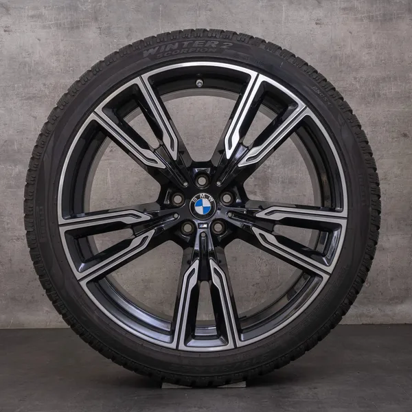 42670-styling-747-m-original-bmw-x5-x6-winterraeder-22-zoll-g05-g06-felgen-styling-747-m-6856025-68 (1) OEM BMW X5 X6 snow tire packages 22 inch G05 G06 Rims Styling 747 M 6856025 6856026 black glossy turned