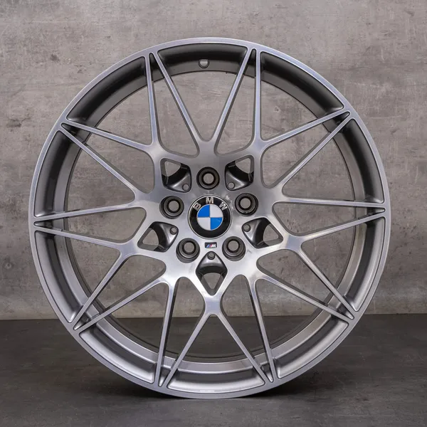 OEM BMW M3 M4 Rims 20 inch F80 F82 F83 Styling 666 M 8090194 8090195 ferric grey gloss turned