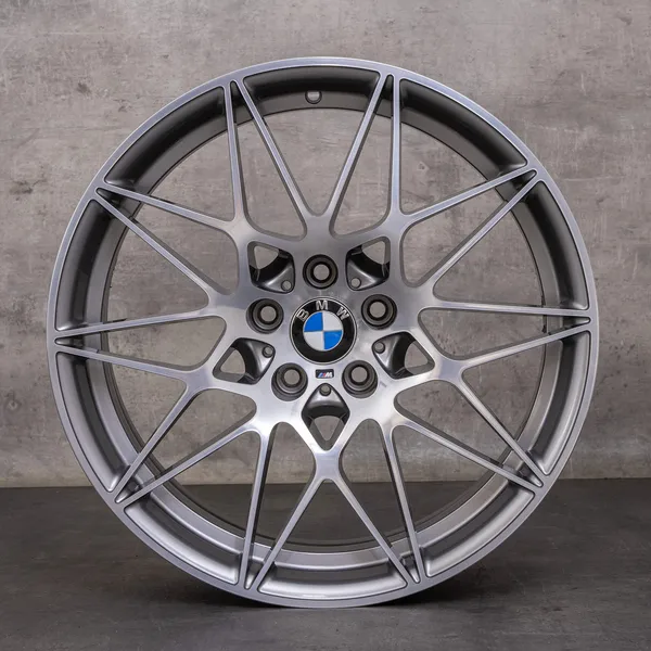 OEM BMW M3 M4 Rims 20 inch F80 F82 F83 Styling 666 M 8090194 8090195 ferric grey gloss turned