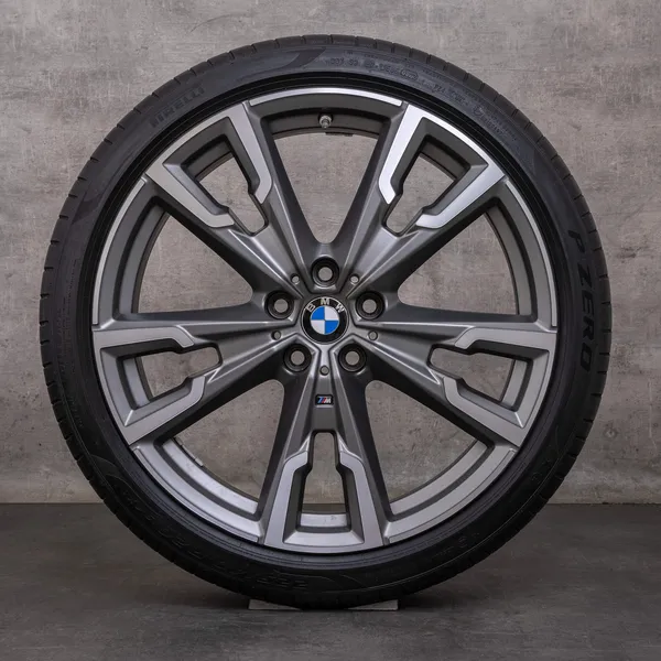 OEM BMW X1 X2 Rims 20 inch F48 F39 Summer wheels Styling 721 M 8064569 orbit grey matt glossy turned