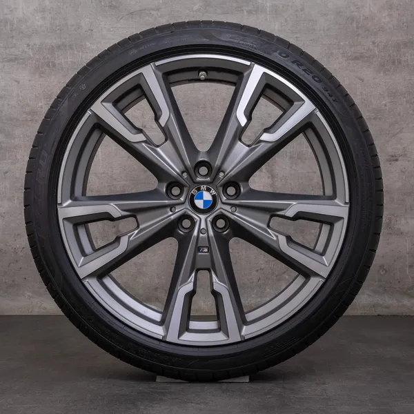 OEM BMW X1 X2 Rims 20 inch F48 F39 Summer wheels Styling 721 M 8064569 orbit grey matt glossy turned