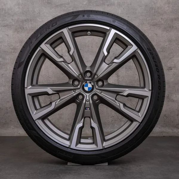 OEM BMW X1 X2 Rims 20 inch F48 F39 Summer wheels Styling 721 M 8064569 orbit grey matt glossy turned
