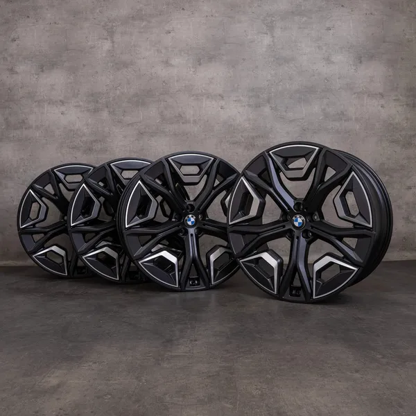 42714-styling-1020-aerodynamik-original-bmw-ix-felgen-22-zoll-i20-styling-1020-5a02658-schwarz-matt OEM BMW iX Rims 22 inch i20 Styling 1020 5A02658 black matt