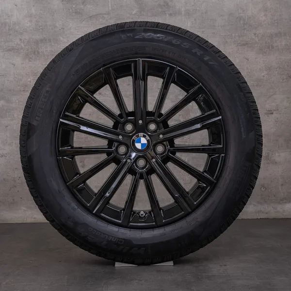 OEM BMW 2 Series snow tire packages 17 inch U06 Active Tourer rims Styling 833 V-spoke 6891174 jet black