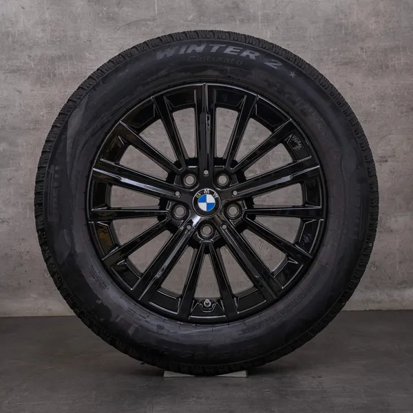 OEM BMW 2 Series snow tire packages 17 inch U06 Active Tourer rims Styling 833 V-spoke 6891174 jet black