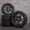 OEM BMW M3 M4 snow tire packages 18 inch F80 F82 F83 Rims Styling 640 M 2284905 2284906 black glossy