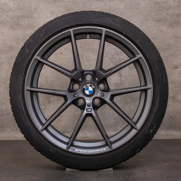 OEM BMW 2 Series 3 4 snow tire packages 19 inch G20 G21 G22 G23 G42 Coupe Rims Styling 898 M 6895390 6895391 orbit grey matt
