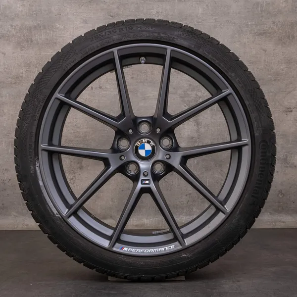 OEM BMW 2 Series 3 4 snow tire packages 19 inch G20 G21 G22 G23 G42 Coupe Rims Styling 898 M 6895390 6895391 orbit grey matt