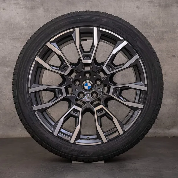 43276-styling-915-m-original-bmw-x5-x6-winterraeder-21-zoll-g05-g06-felgen-styling-915-m-6856023-6856024-orbit-grey-glanzg (1) OEM BMW X5 X6 snow tire packages 21 inch G05 G06 rims styling 915 M 6856023 6856024 orbit grey glossy turned NEW