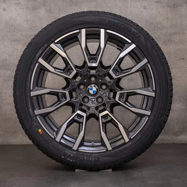43276-styling-915-m-original-bmw-x5-x6-winterraeder-21-zoll-g05-g06-felgen-styling-915-m-6856023-6856024-orbit-grey-glanzg (3) OEM BMW X5 X6 snow tire packages 21 inch G05 G06 rims styling 915 M 6856023 6856024 orbit grey glossy turned NEW
