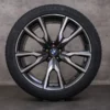 OEM BMW X7 snow tire packages 22 inch G07 Rims Styling 755 M 8074221 8090108 black glossy turned NEW