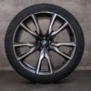 OEM BMW X7 snow tire packages 22 inch G07 Rims Styling 755 M 8074221 8090108 black glossy turned NEW