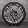 OEM BMW X5 X6 Rims 22 inch G05 G06 Summer wheels 8072002 8072003 Styling 747 M ceriumgrey matt glossy turned