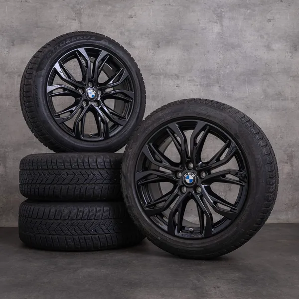 OEM BMW X1 X2 snow tire packages 18 inch F48 F39 Rims Styling 566 6883503 black glossy