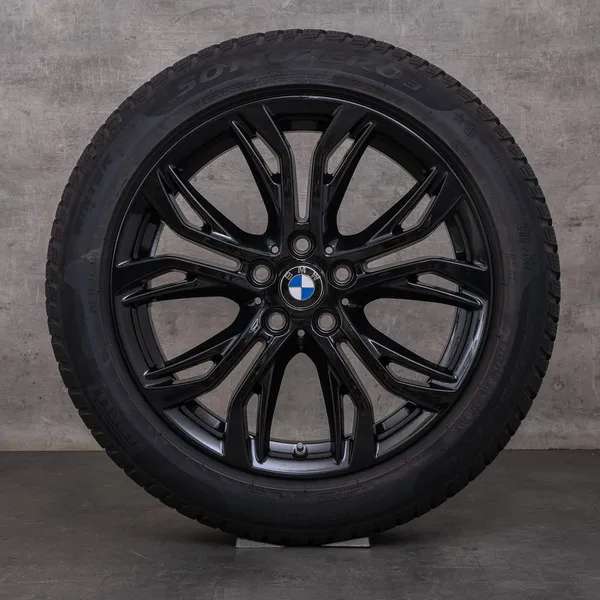 OEM BMW X1 X2 snow tire packages 18 inch F48 F39 Rims Styling 566 6883503 black glossy