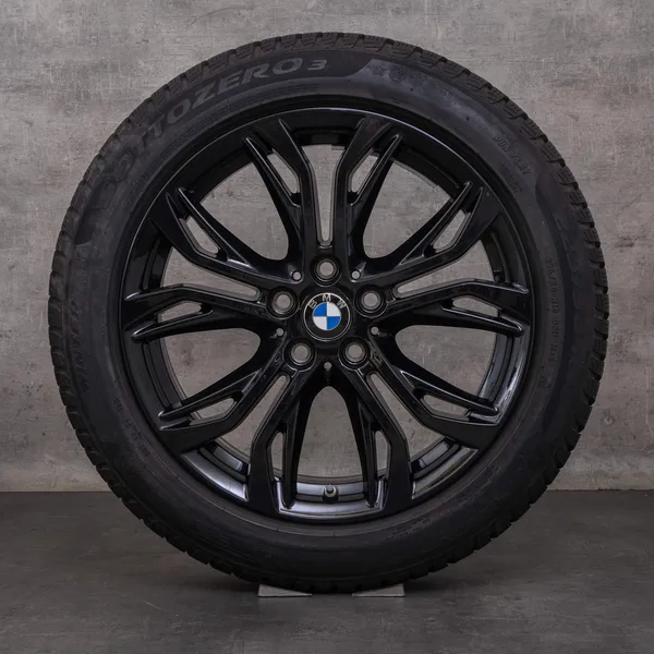 OEM BMW X1 X2 snow tire packages 18 inch F48 F39 Rims Styling 566 6883503 black glossy