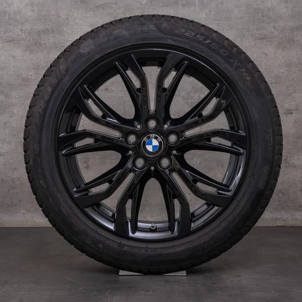 OEM BMW X1 X2 snow tire packages 18 inch F48 F39 Rims Styling 566 6883503 black glossy