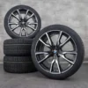 OEM BMW X7 snow tire packages 22 inch G07 Rims Styling 755 M 8074221 8090108 black glossy turned NEW