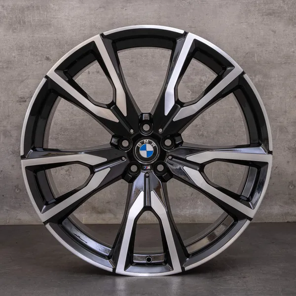 OEM BMW X7 snow tire packages 22 inch G07 Rims Styling 755 M 8074221 8090108 black glossy turned NEW