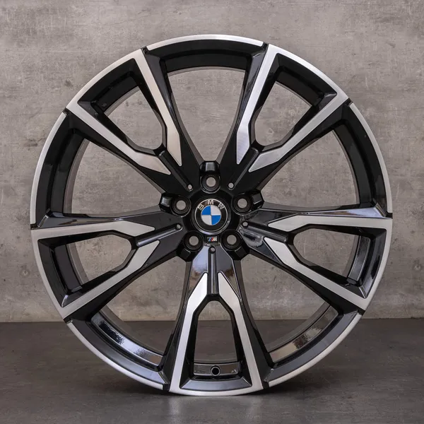 OEM BMW X7 snow tire packages 22 inch G07 Rims Styling 755 M 8074221 8090108 black glossy turned NEW