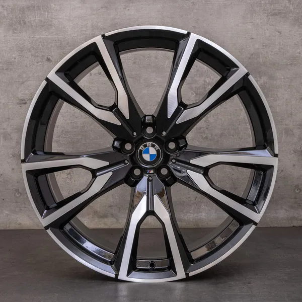 OEM BMW X7 snow tire packages 22 inch G07 Rims Styling 755 M 8074221 8090108 black glossy turned NEW