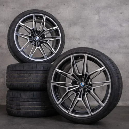 OEM BMW M3 M4 snow tire packages 19 20 inch G80 G82 G83 Rims 8093832 8093833 Styling 825 black glossy turned