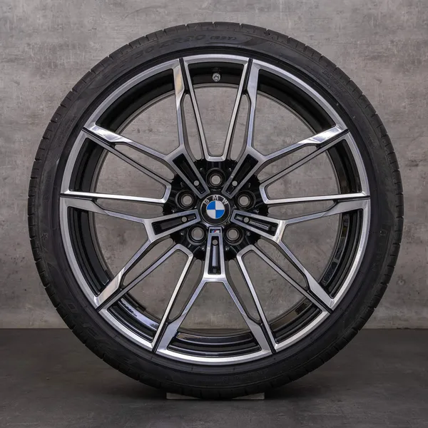 OEM BMW M3 M4 snow tire packages 19 20 inch G80 G82 G83 Rims 8093832 8093833 Styling 825 black glossy turned
