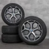 OEM BMW X1 X2 snow tire packages 18 inch F48 F39 rims styling 569 6856070 orbit grey glossy turned