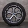 OEM BMW X1 X2 snow tire packages 18 inch F48 F39 rims styling 569 6856070 orbit grey glossy turned
