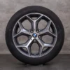 OEM BMW X1 X2 snow tire packages 18 inch F48 F39 rims styling 569 6856070 orbit grey glossy turned