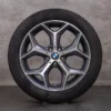 OEM BMW X1 X2 snow tire packages 18 inch F48 F39 rims styling 569 6856070 orbit grey glossy turned