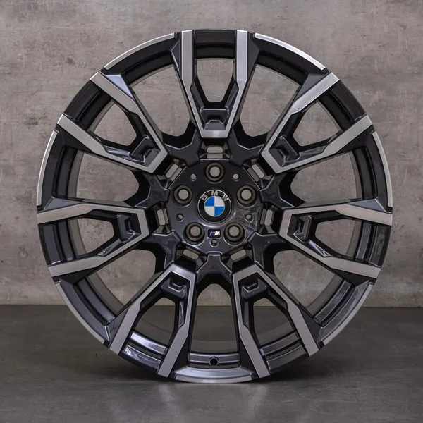 OEM BMW X5 X6 Rims 21 inch G05 G06 Styling 915 M 6856023 6856024 midnight grey glossy turned