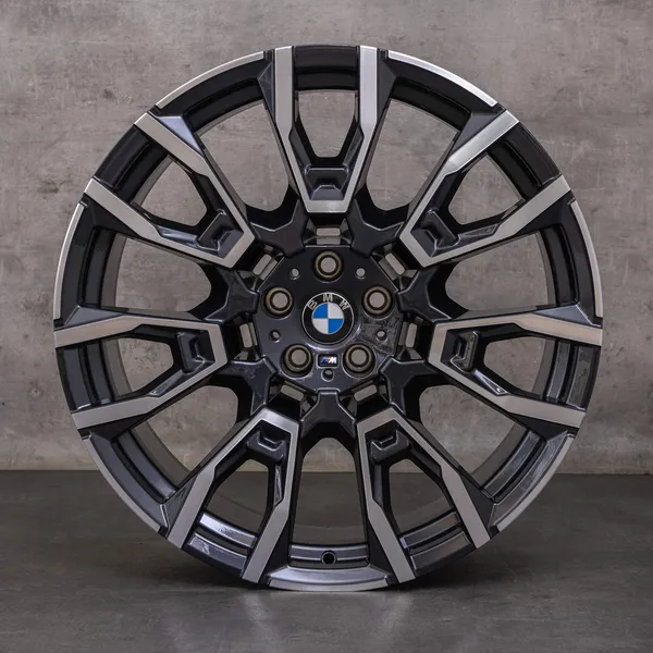 OEM BMW X5 X6 Rims 21 inch G05 G06 Styling 915 M 6856023 6856024 midnight grey glossy turned