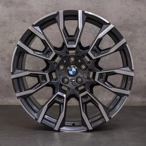 OEM BMW X5 X6 Rims 21 inch G05 G06 Styling 915 M 6856023 6856024 midnight grey glossy turned