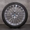 OEM BMW X7 snow tire packages 22 inch G07 rims styling 757 6885144 6885463 ferric grey glossy turned
