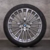 OEM BMW X7 snow tire packages 22 inch G07 rims styling 757 6885144 6885463 ferric grey glossy turned