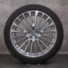 OEM BMW X7 snow tire packages 22 inch G07 rims styling 757 6885144 6885463 ferric grey glossy turned