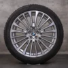 OEM BMW X7 snow tire packages 22 inch G07 rims styling 757 6885144 6885463 ferric grey glossy turned