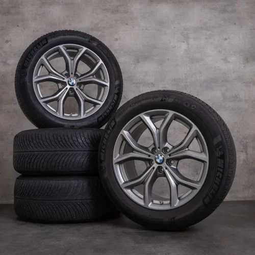 OEM BMW X5 X6 snow tire packages 19 inch G05 G06 rims styling 735 6883752 ferric grey gloss