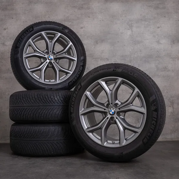 OEM BMW X5 X6 snow tire packages 19 inch G05 G06 rims styling 735 6883752 ferric grey gloss