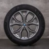 OEM BMW X5 X6 snow tire packages 19 inch G05 G06 rims styling 735 6883752 ferric grey gloss