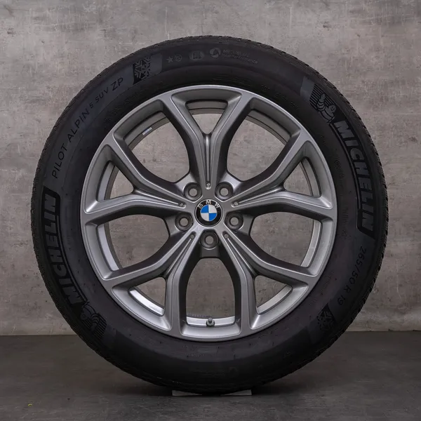 OEM BMW X5 X6 snow tire packages 19 inch G05 G06 rims styling 735 6883752 ferric grey gloss
