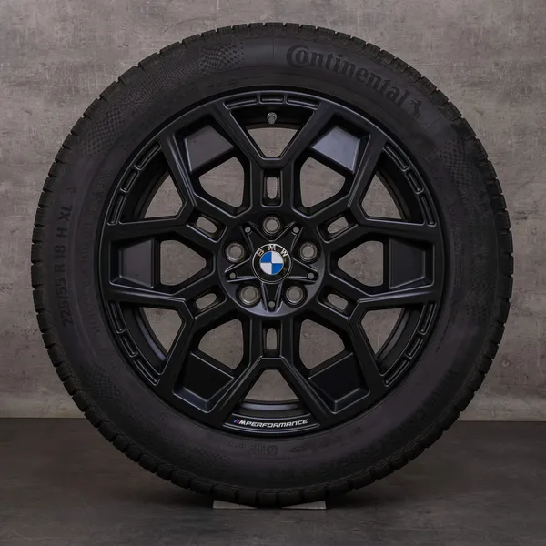 OEM BMW X1 iX1 X2 snow tire packages 18 inch U11 U10 Rims Styling 880 M Performance 6898047 black matt