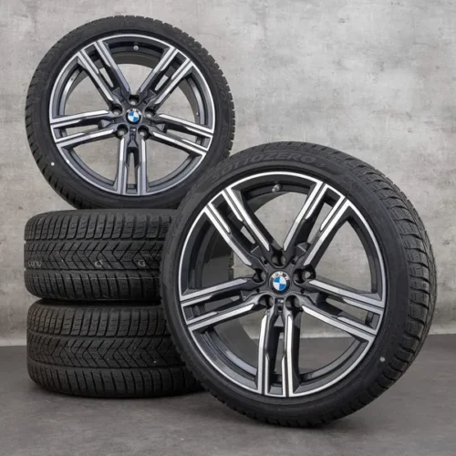 OEM BMW 8 Series snow tire packages 19 inch G14 G15 G16 Rims Styling 727 M 8090019 8090020 orbit grey glossy turned
