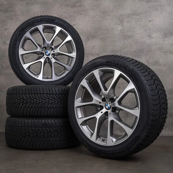 OEM BMW X5 X6 snow tire packages 20 inch G05 G06 rims styling 738 6883757 ferric grey glossy turned