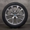 OEM BMW X5 X6 snow tire packages 20 inch G05 G06 rims styling 738 6883757 ferric grey glossy turned